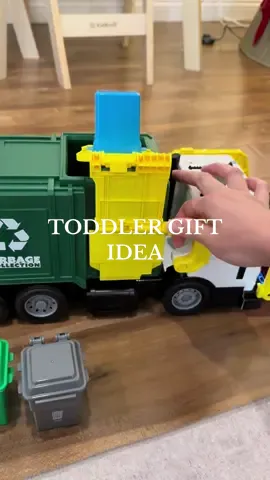 The most realistic toy garbage truck ever! Such a fun Christmas gift idea for any truck-loving kid. 🚛✨ #toddlerchristmasgifts #toddlertoys #giftideasforkids #garbagetrucktoy #toddleractivities 