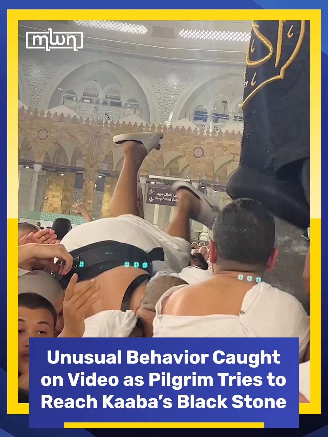 A video circulating online has captured unusual behavior by a worshiper at the Kaaba in Mecca. The footage shows one pilgrim being lifted onto the shoulders of others in an attempt to reach the Black Stone, a revered Islamic relic set into the Kaaba’s eastern corner. #morocco #world #news #mecca #hajj #morocccoworldnews
