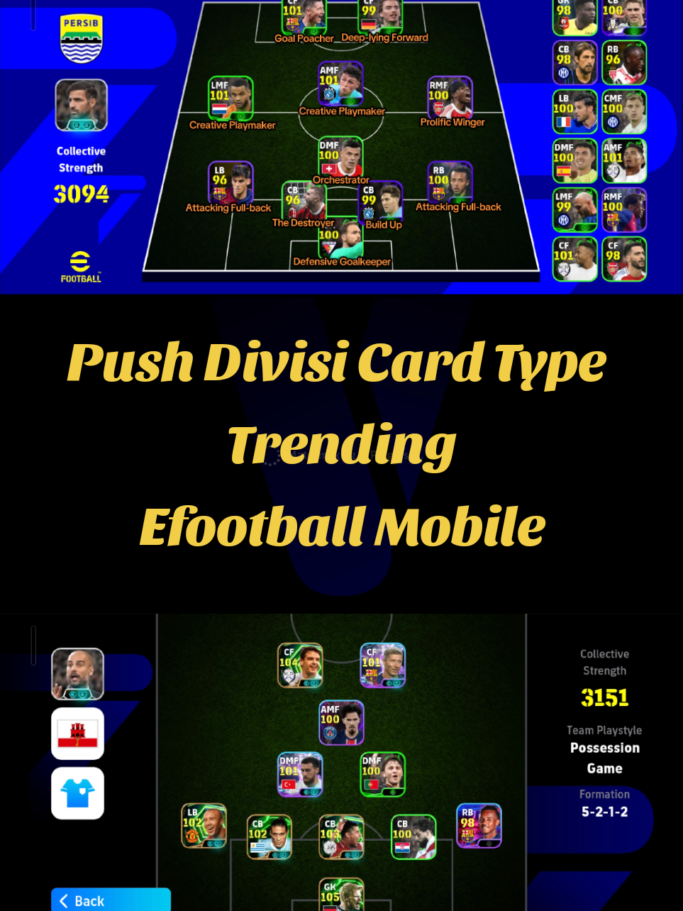 Push Divisi 3 Formasi 4-4-2 Diamond  Ball Possesion #tiktokgaming #game #efootballmobile #efootball #football 