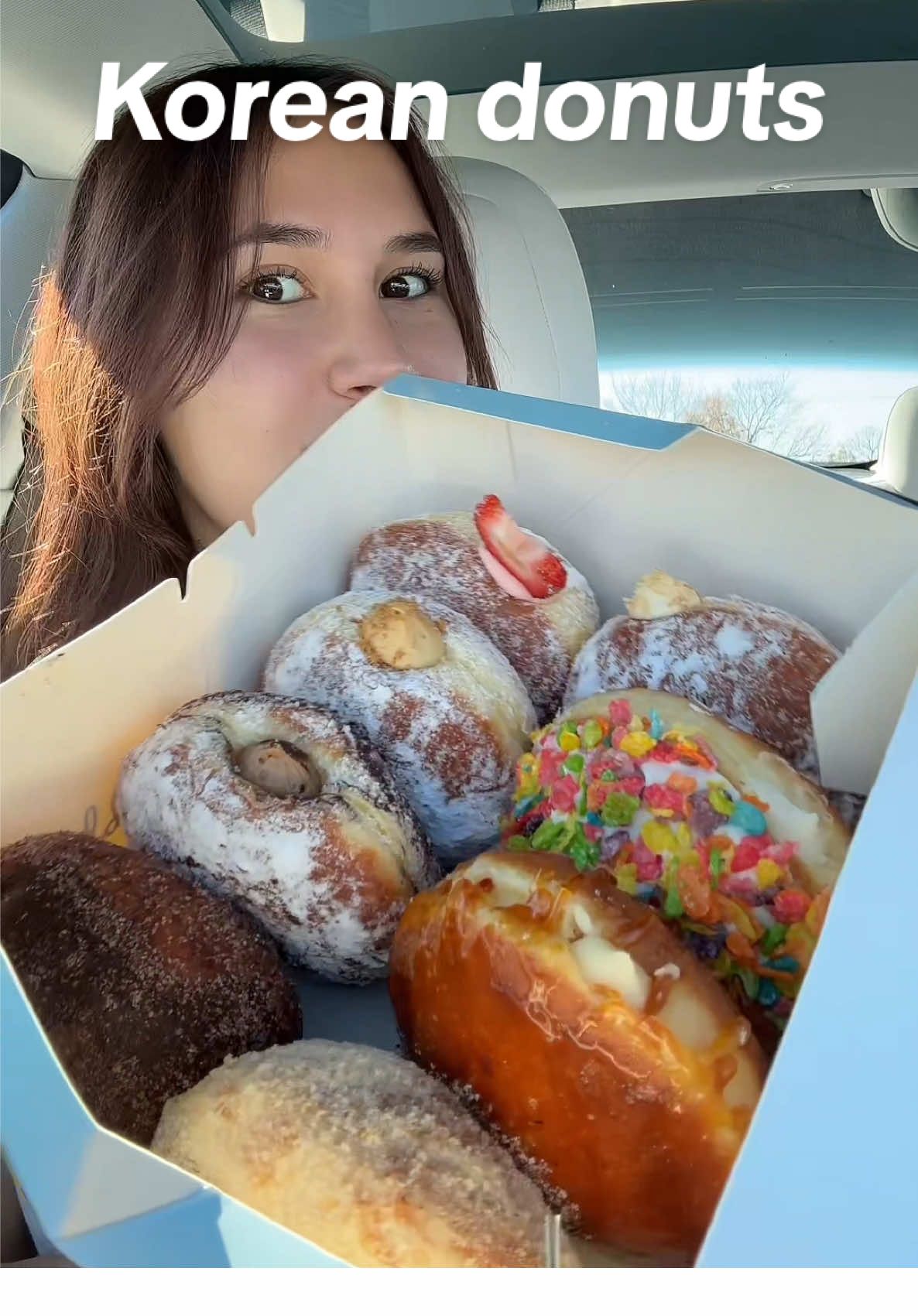 Korean cream donuts ASMR!🍩 from @Gold Bunny Donut these are my favorite donuts everrrr so perfectly pillowy and soft! #donuts #foodasmr #mukbang #eatingshow #Foodie 
