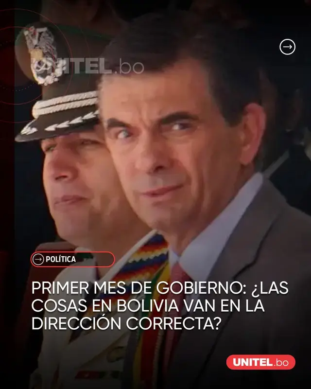 La percepción de los bolivianos sobre la dirección del país ha experimentado un cambio significativo tras la asunción del nuevo gobierno liderado por Rodrigo Paz, que este lunes 8 de diciembre cumple su primer mes. #Bolivia  #Unitel #Política