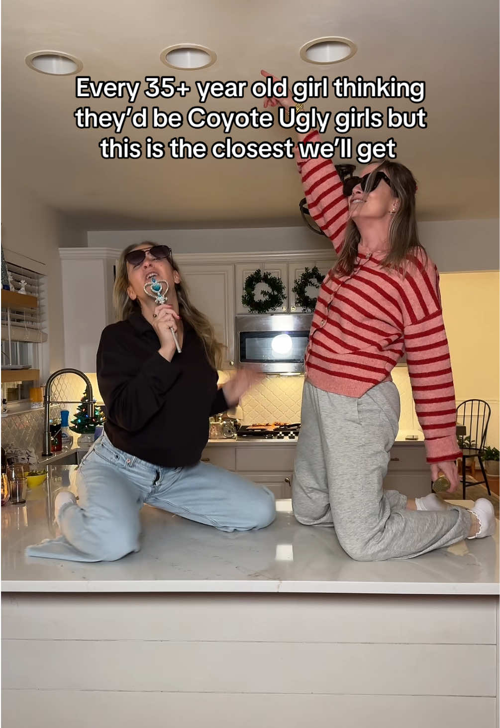 You never know what people are doing insides their homes 😂 @megan | mom + lifestyle just can’t help ourselves- the kids did a version too, who wants to see it?? IB: @soundslikesisters  #momhumor #friendgoals #millenialsoftiktok #millennialmom 