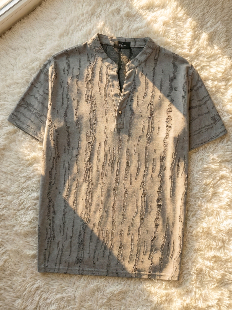 ripped chinese collar polo shirt 😎❤️‍🔥 #poloshirt #chinesecollar #rippedpoloshirt #OOTD #christmaspartyoutfit 