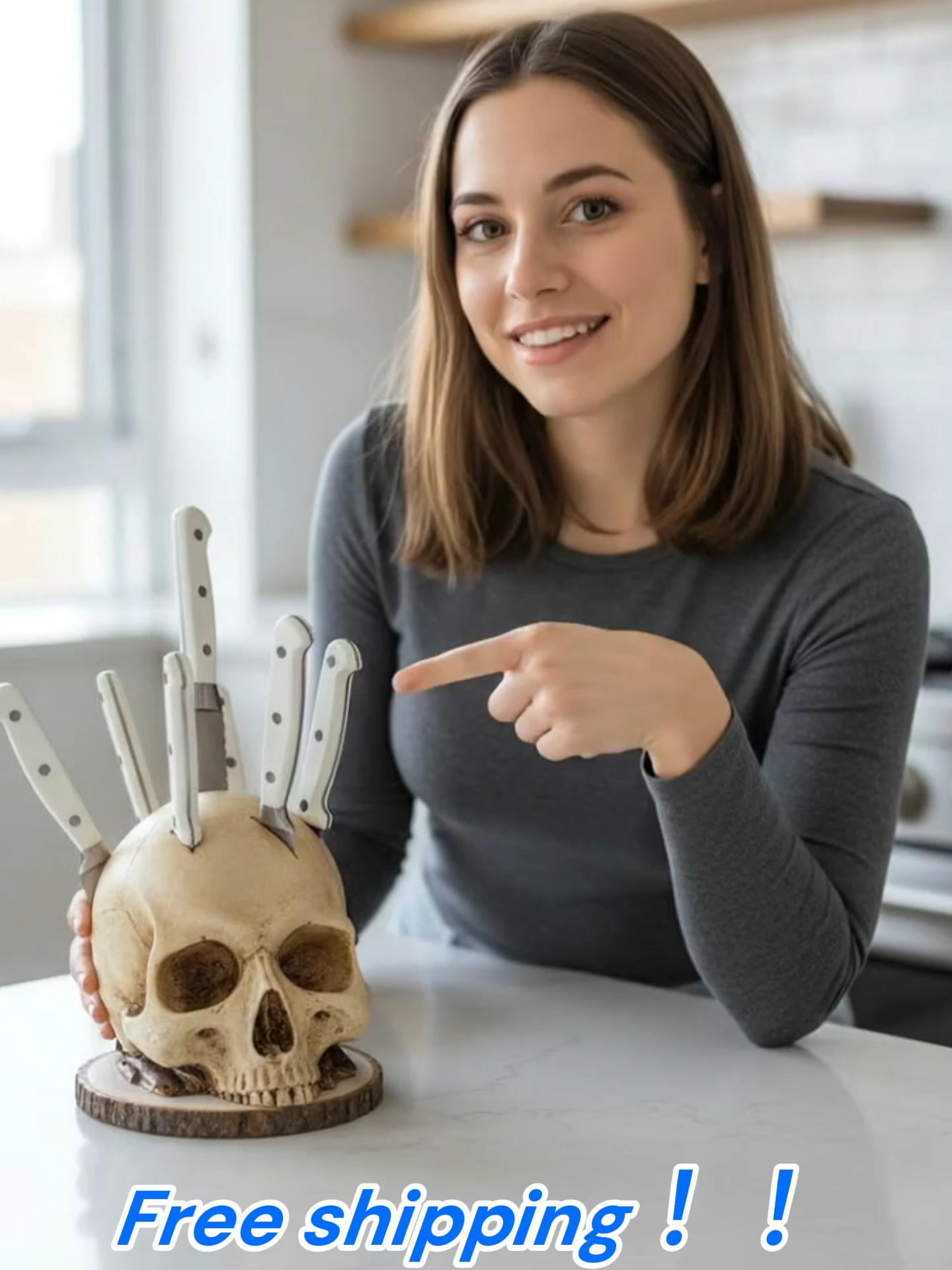 #knifeholder #kitchen #knife #skull #kitchenstyle #gothic #funny #skulllover