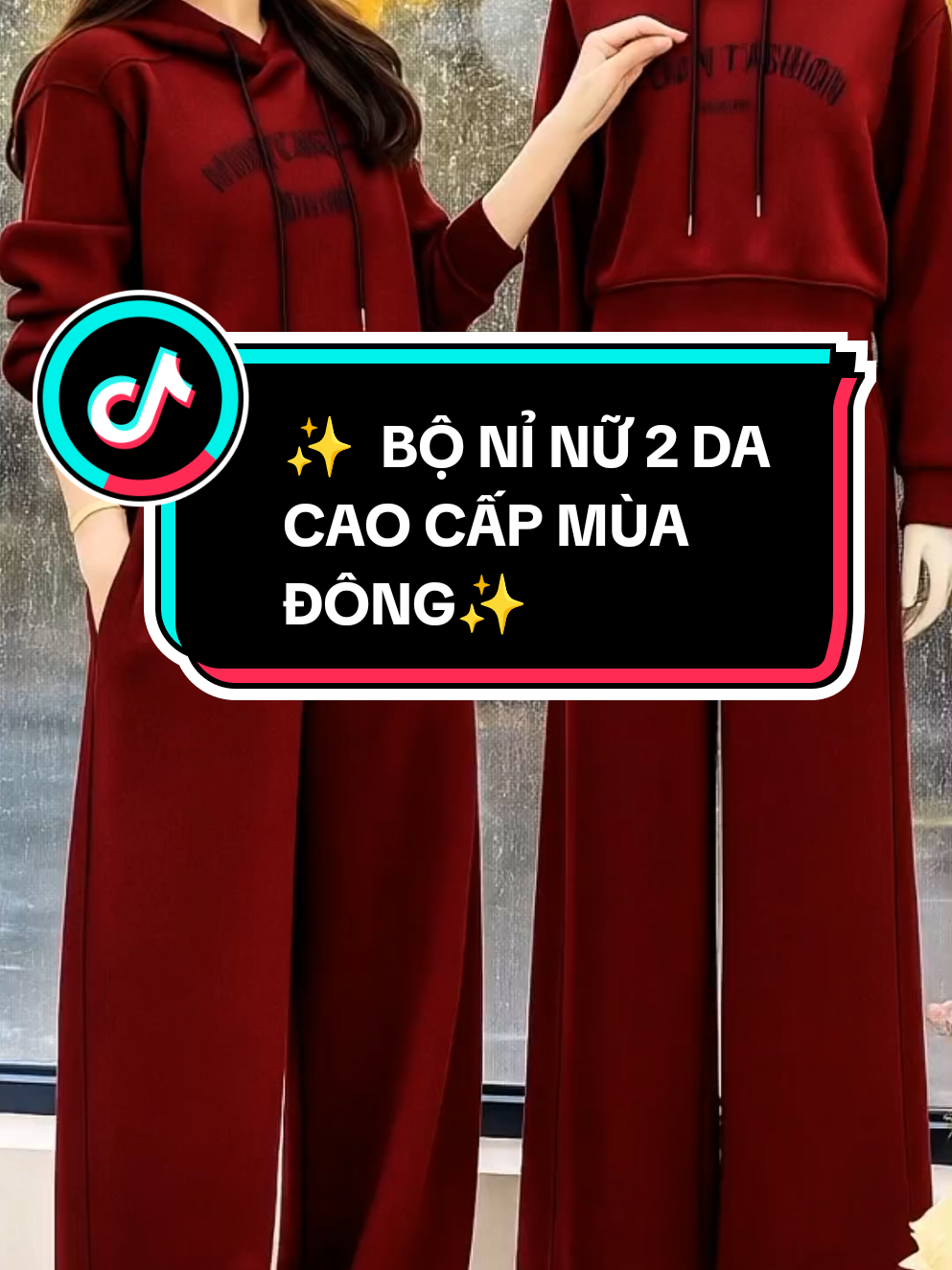 ✨  BỘ NỈ NỮ 2 DA CAO CẤP MÙA ĐÔNG ✨ #BộNỉNữ #SetNỉ2Da #HoodieNữ #OutfitMùaĐông #ĐồĐẹpTikTokShop 