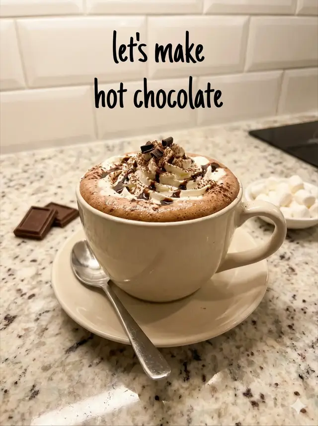 Recipe (serves 2-3): 1 cup milk,1-3 tablespoons sugar, to taste 2 tablespoons cocoa powder 1 pinch of salt ,100 g dark chocolate, chopped (try mint dark chocolate if vou love the mint-chocolate combo, 1/2 cup cold milk ,2 teaspoons cornstarch Whipped cream for topping.  #FoodTok #usa🇺🇸 #fyp #hotchocolate 
