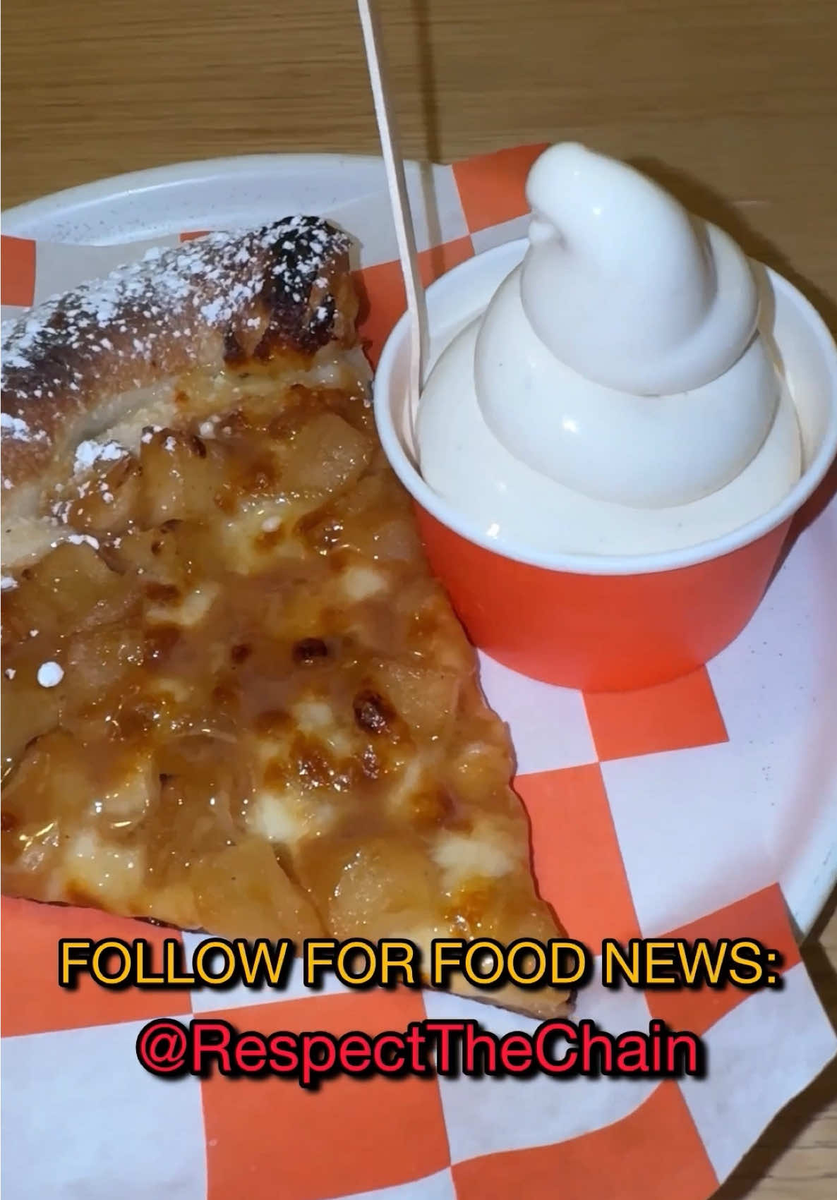 Pizza with ice cream 🍕🍦 After going viral for butter on ice cream, we tested apple pie pizza à la mode by Chef Wylie Dufresne at Stretch Pizza in NYC. Is pizza with ice cream BAD or GOOD? 👀👇 #PizzaTok #ButterTrend #NYCFood #ViralFood #RespectTheChain