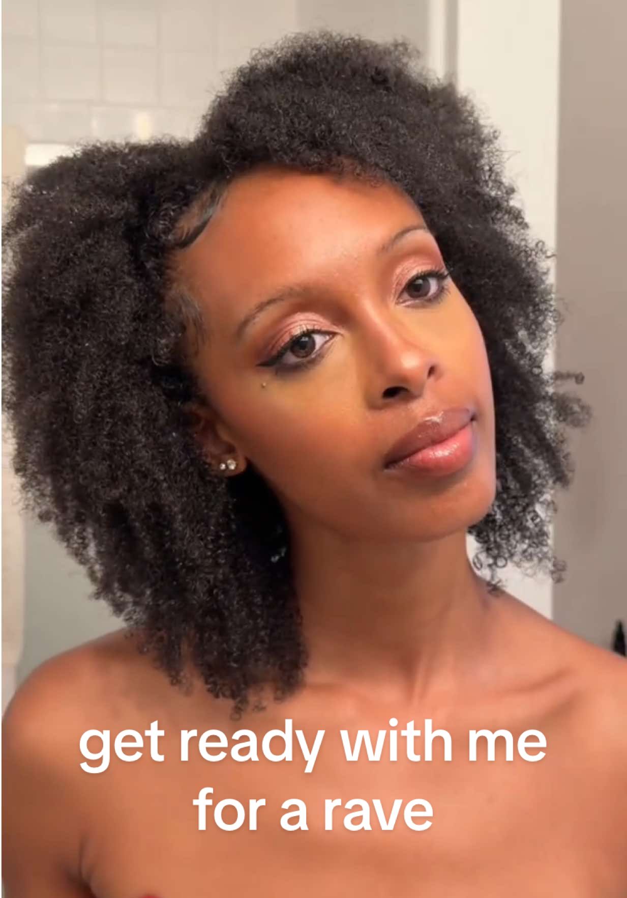 grab a snack and let’s get ready for a rave together in 6 minutes @subtronics was so good and i am an edm girly for life #rave #ravemakeup #subtronics #marshmello #makeuptutorial  subtronics rave, rave makeup, grwm rave, pink glitter eye makeup, black girl makeup tutorial, marshmello rave, pink eye makeup, dark skin makeup tutorial 
