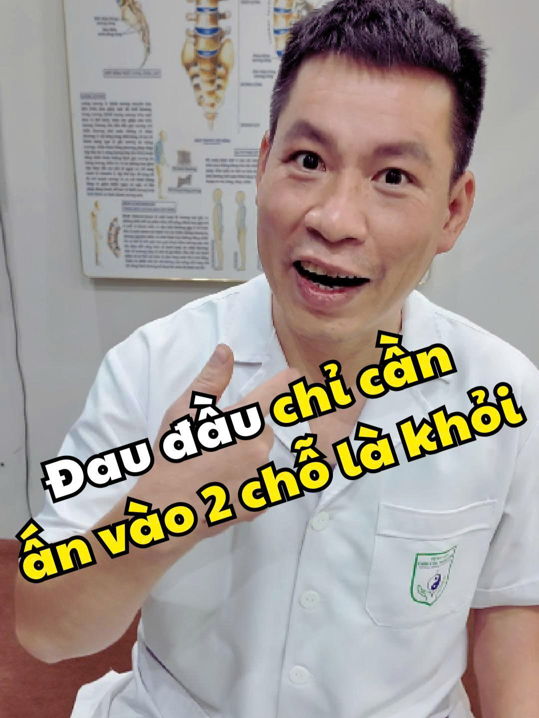 2 chỗ ấn nhẹ vào là hết đau đầu #xuhuong #fyp #daudau #giamdaunhuc #bacsithuat