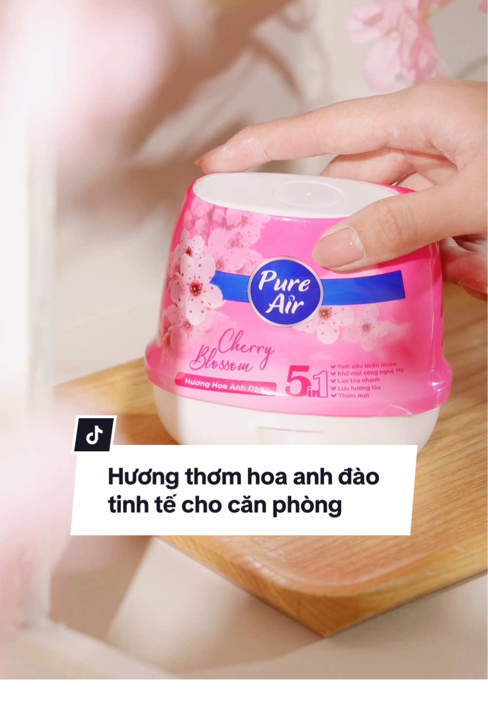 Hương thơm tinh tế từ hoa anh đào của Pure Air 🌸 Với công nghệ khử mùi Ecosorb từ Mỹ giúp khử mùi hiệu quả đến 98% 🌸 #PureAir #khumuihieuqua #tinhdauthiennhien 