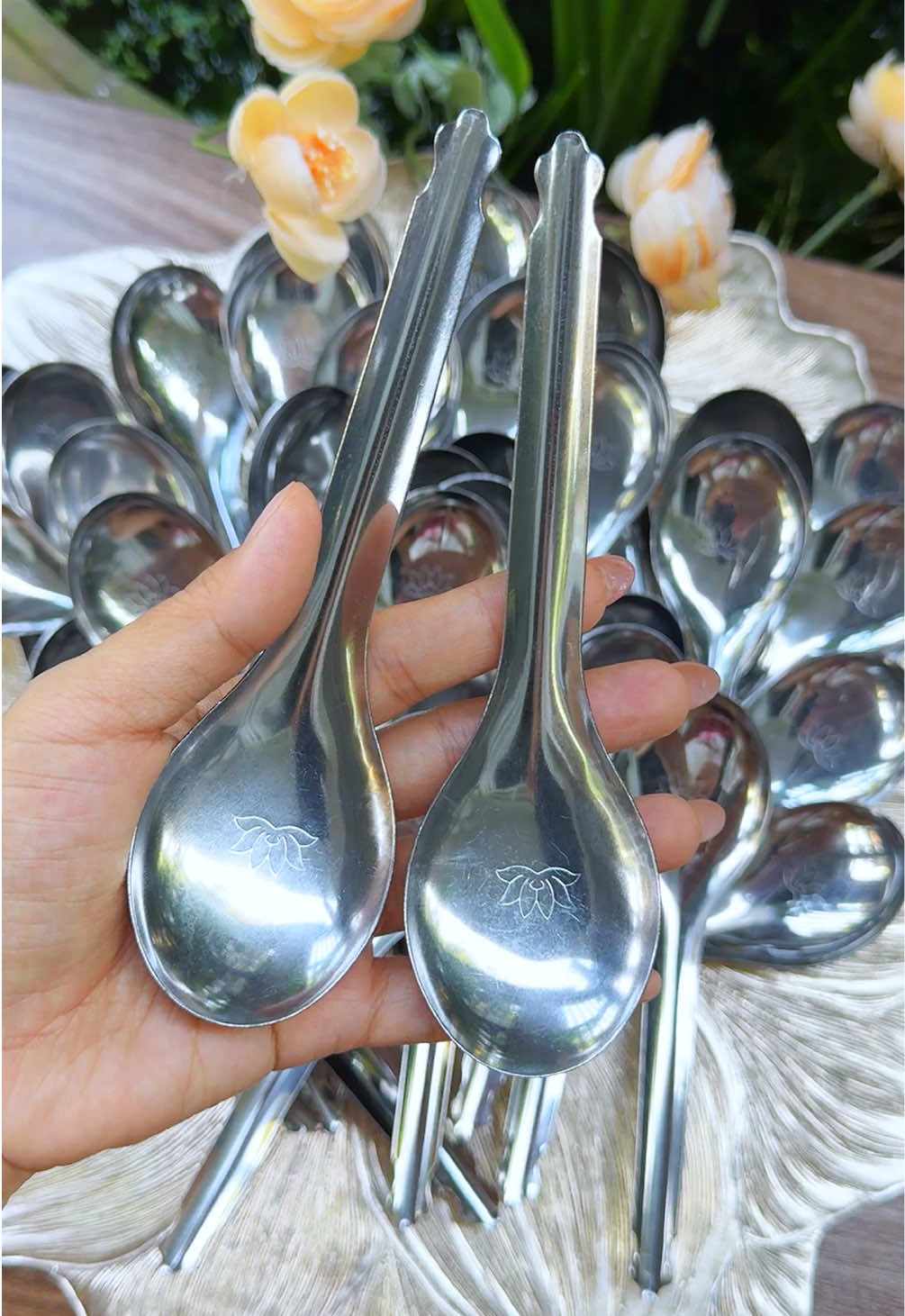 Combo 50 cái muỗng inox lòng trơn đang seo rẻ #thuynhienshop1990 #muonginox #thiainox. 