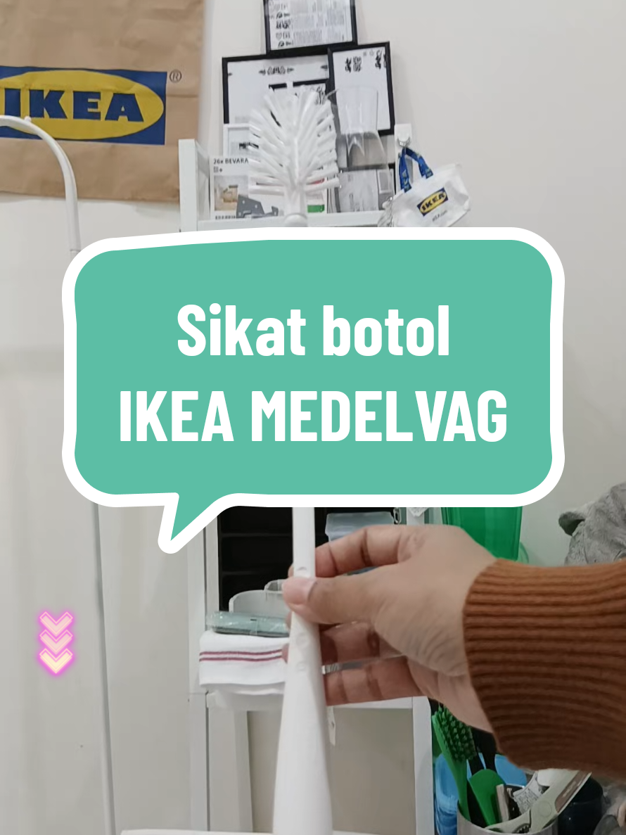 sikat botol IKEA MEDELVAG. bahan plastik premuim, ukuran 43cm. original produk IKEA. #sikatbotol #sikatbotolpanjang #sikatbotolikea #ikea #medelvag 