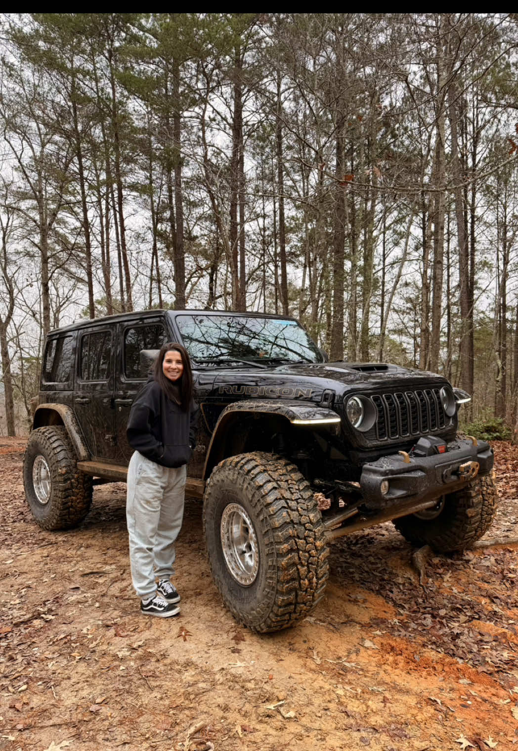 Oooooo I love it. First day out on the trails post “surgery”- so fun running it modified for the first time! Had a couple bumps and bruises to work out but we’re getting there!!  @Rock Krawler Suspension  #jeep #rockcrawler #wrangler392 #offroad #jeeplife 