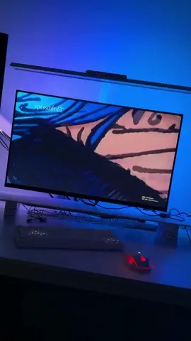 I’m obsessed 😍 it can also sync to your music or what’s on your screen #ledlights #monitorled #monitorlight #monitorsetup #gametok 
