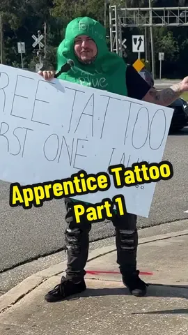 Apprentice First Tattoo is a Portrait. Part 1 #firsttattoo #tattooapprentice #spacecoastink #tattootiktok 