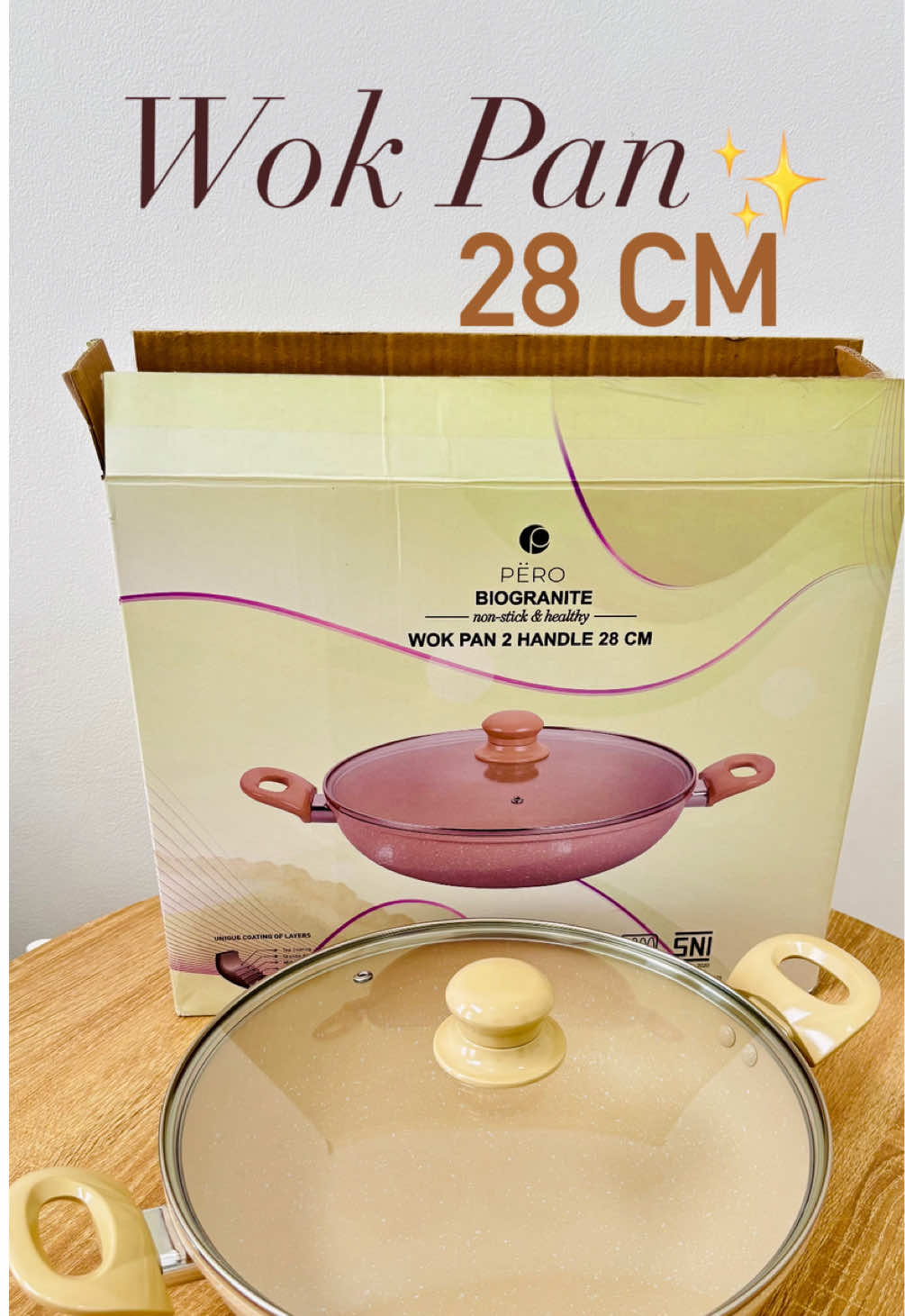 Unboxing Wok Pan Jumbo 28 CM dari PERO Indonesia, anti lengket & kanker✨ #homeliving #homedecor #kitchen #pero #wokpan 