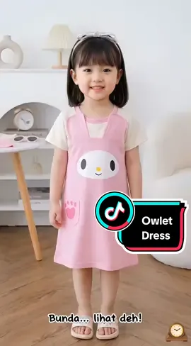 Owlet Dress 3D lucu buat si kecil! Nyaman, adem, dan desainnya gemes banget. Cocok untuk usia 1–7 tahun. Wajib punya, Bund.  langsung cek dikeranjang kuning bund. 