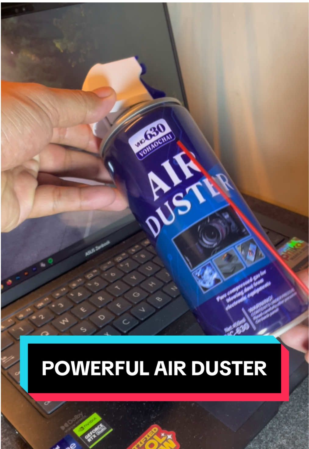 Air duster, di mo na kailangan ng mamahaling blower eto lang oh. Pure compressed gas for blowing dust from electronic equipments. #airdusterforcomputer #airdustercleaner #airdusterblower #vohaochai630airduster 