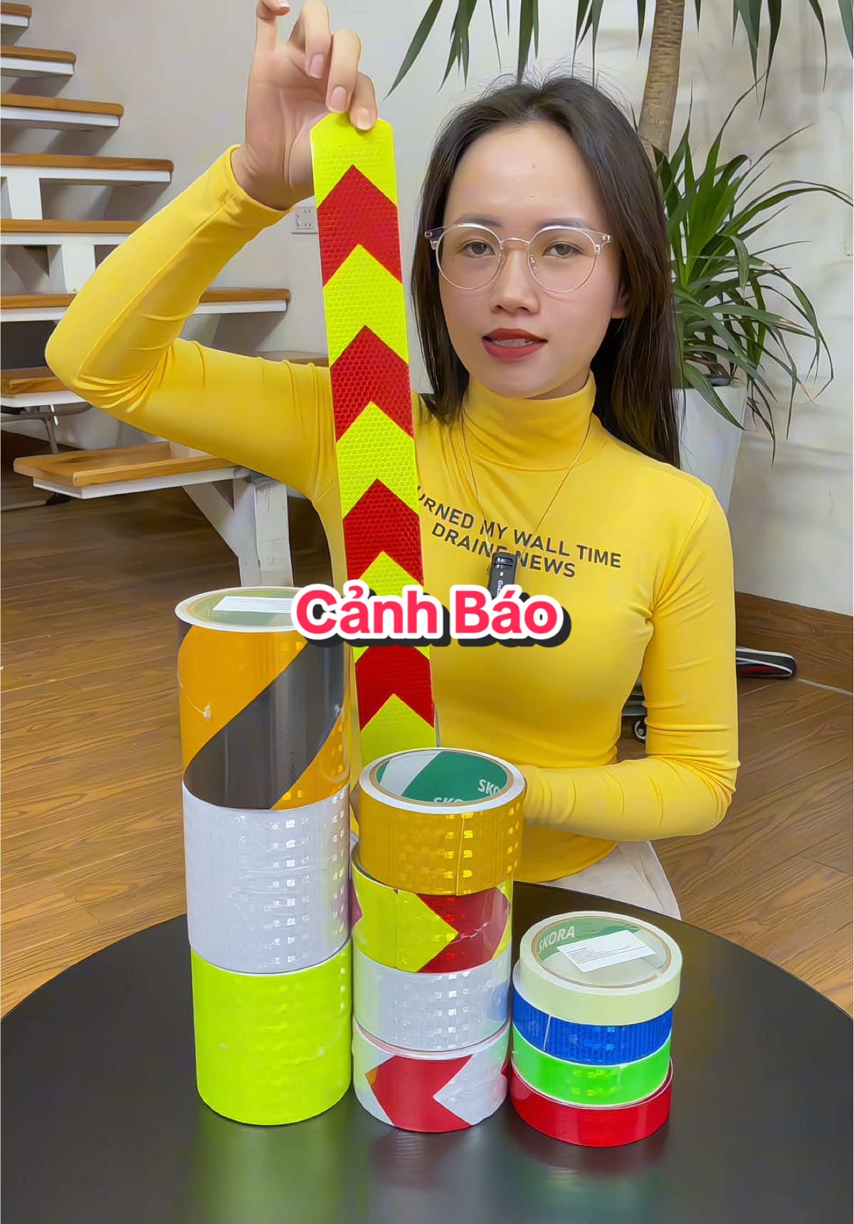 Cảnh báo bằng băng keo phản quang #bangkeophanquang #xuhuong #menhanday 