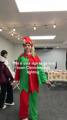 You might get lucky like me and get to dress like an elf #elf #treelighting #funny #town #christmas 