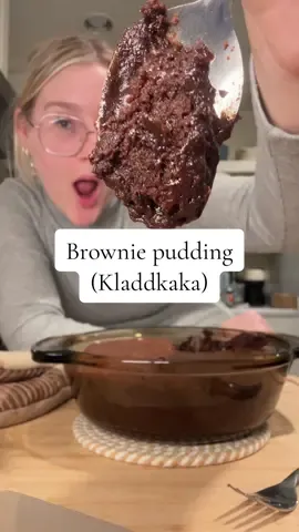 Trying the viral Ina Gartens brownie pudding 🤤 (also can be known as Kladdkaka. It’s a Swedish dessert!! Made very similarly)  Kladdkaka is supposed to be eaten in wedges, unlike “American” brownies which are dense and fudgey and served in squares. These are gooey and almost molten like. Mine was underdone I think due to my baking dish. Oops! I also didn’t let it cool. Surprise surprise  2 sticks unsalted butter, melted  2 cups granulated sugar  4 eggs, room temp  3/4c cocoa powder  1/2c all purpose flour 1 teaspoon vanilla (vanilla bean paste) 3tbsp espresso  Butter for the dish.   #Kladdkaka #browniepudding #dessert #brownies #baking  @KitchenAid @Ghirardelli Chocolate Company 