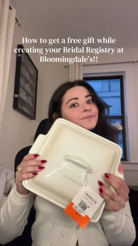 Free Bridal Registry Gift at Bloomingdale’s! They change every month! Comment if you know of more free registry gifts!! @Bloomingdales #weddingregistry #bridalregistry #freeregistrygift #bloomingdales #2026bride 