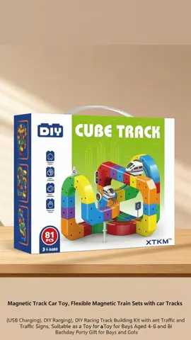 Magnetic Track Car Toy, Flexible Magnetic Train Set with USB Charging, DIY Racing Track Building Kit, Toys for Boys Ages 4-8, Birthday Gift #toptoygift #toyreview #toptoyamerica #legosets #drivingtoy #shoptoysandtots #racingtoys #kidschristmasgift #toddlerdevelopmenttoys #kidcraft