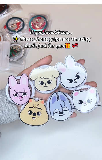 Which one would you like. Get one now 🔥 🔥 🔥 #phonegrip #skzoo #skzstay #straykids #kpop #fyp #phoneholder #viral #videoviral #trending #tiktokshopblackfriday #magnetic #buyit #tiktokshop #linefriends #bts 