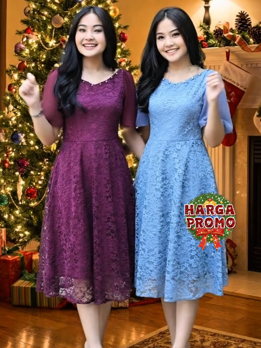 BELI DI SINI HARGA PROMO Dress Natal Elegan Mix Ceruty Payet Mewah Dengan Mutiara  Cantik Nyaman dan Elegan dipakai Beli di Keranjang Kuning ini  #dress  #dressnatal  #dresspesta  #dresscantik  #dressmewah 