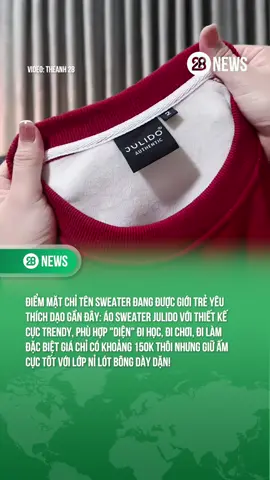 Áo sweater JULIDO form rộng nỉ lông cáo cổ tròn #theanh28 #aonibong #aoni #julido #aosweater 