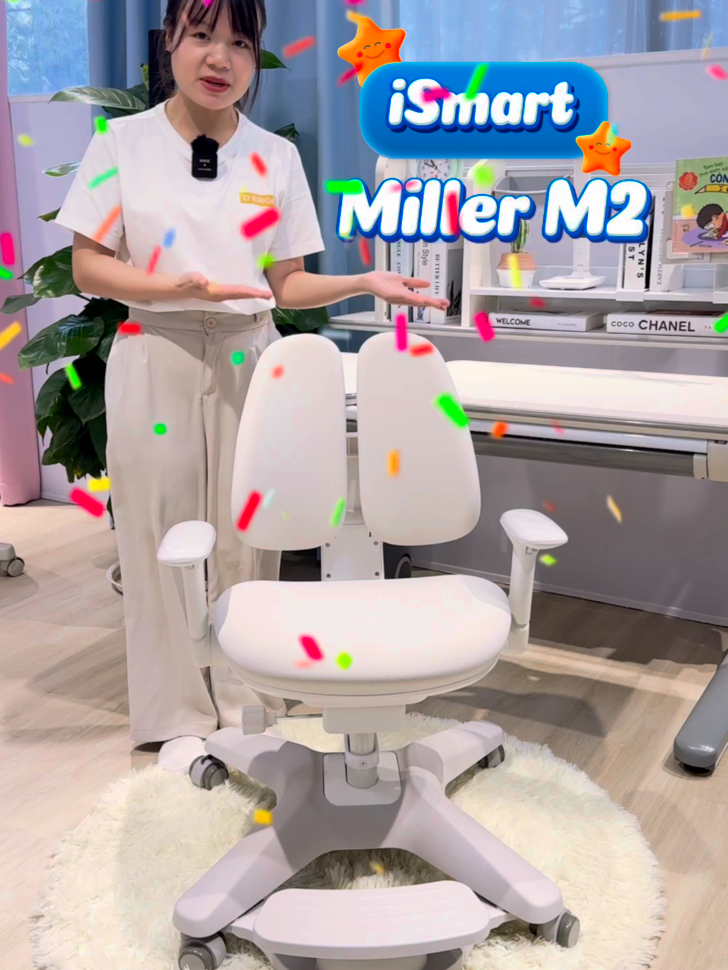 Ghế chống gù tự động chỉnh dáng iSmart Miller M2 - Chiếc ghế hoàn hảo cho sức khoẻ tư thế của con yêu ✨ #banhocthongminh #banhocchobe #banhocchonggu #ghechongu #ghengoihoc #Dergo