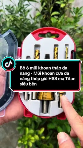 Bộ 6 mũi khoan tháp đa năng - Mũi khoan cưa đa năng thép gió HSS mạ Titan siêu bền #bomuikhoanthap #bomuikhoandanang #muikhoankhoetlo #dodungtienich #xuhuong 