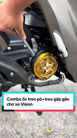 Combo ốc treo pô+treo gấp gắn lên xe Vision lên cho anh chị em mình tham khảo ạ.#xuhuong #MinhTungShop #combooctreopovatreogap 
