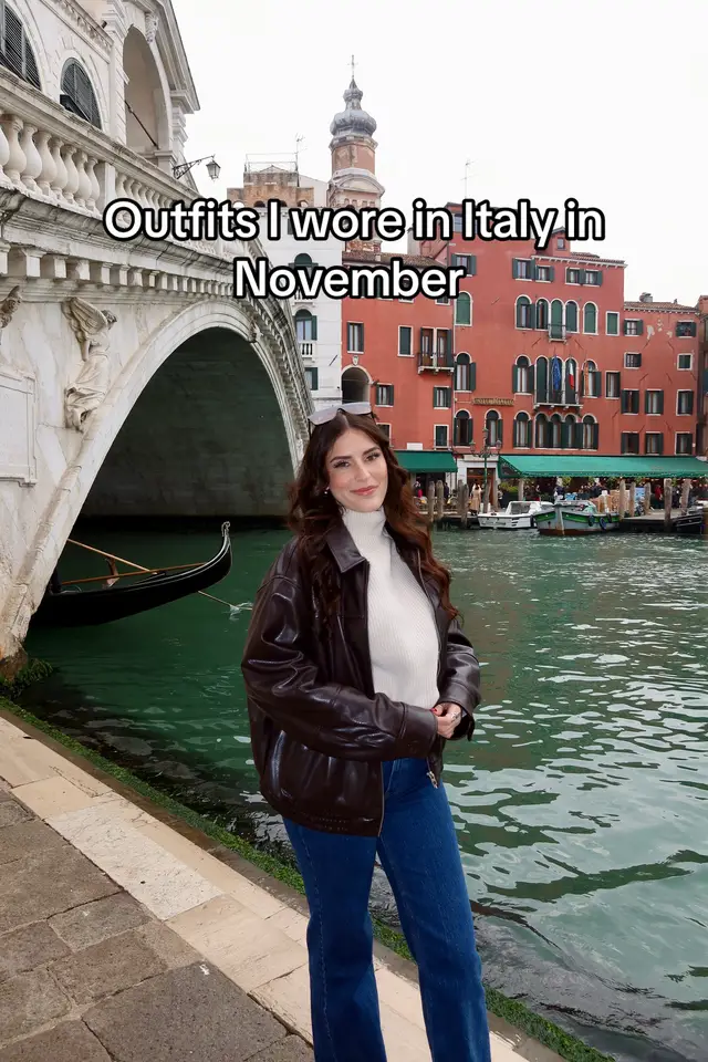 Here’s everything I wore in Italy during the month of November. I strongly recommend checking the weather the week before your flight to get the most accurate weather forecast. I did run to @ZARA during my trip to grab a few shirts because I brought more sweaters than I actually needed. #Italy #italyinnovember #outfitsforItaly #OOTD #outfitinspo 