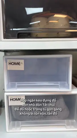 Hộp dạng ngăn kéo trượt đựng đồ, dọn nhà đón Tết thui cả nhà ơi, sắp xếp trong tủ, hoặc để ngoài cũng dễ dàng phân loại đồ nè #hopngankeo #hopdungdo #hopnhua #dungquanao #hoptrongsuot 
