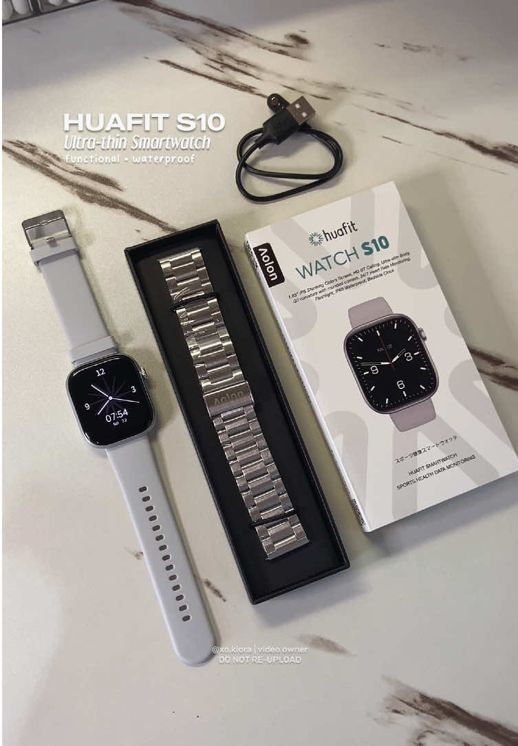 after wearing this HUAFIT S10 ultra thin smartwatch, i finally get the hype! 😭🔥 the best part? it’s actually functional and waterproof too! literally the upgrade i didn’t know i needed but now can’t live without 🙂‍↕️🩶 #huafit #huafits10 #huafitsmartwatch #smartwatch #smartwatchviral  🏷️:: @HUAFIT Philippines 🩶