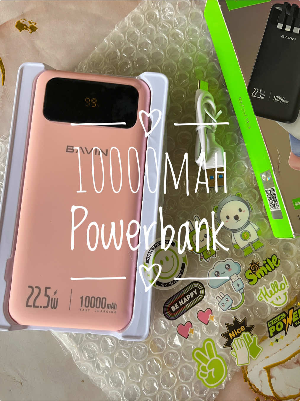 Powerbank for short travel BAVIN PC1072 10000mAh / PC1102 20000mAh 22.5W Fast Charging Powerbank w/ Cables for Micro, Type-C & iPh Ports | Perfect Christmas Gift #powerbank #travel #charging #perfectgift #bavin 