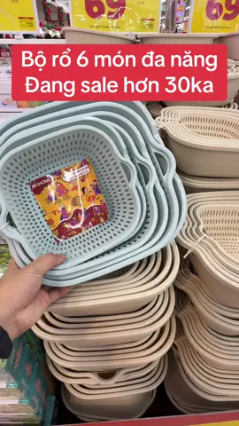 Bộ rổ 6 món đa năng dc tiktok trợ giá săn lẹ đi nào k nhanh về giá gốc #rổ #rổđanăng #rodanang #dogiadung #dodungnhabep 