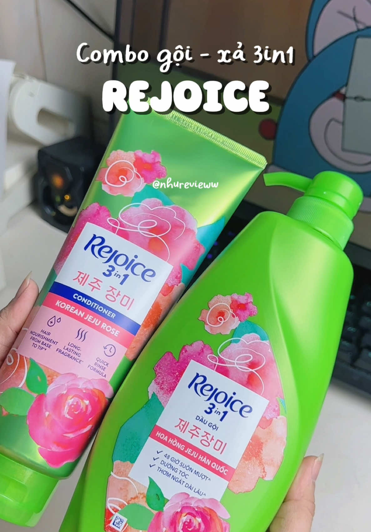 Combo gội xả 3in1 Rejoice #rejoice3in1 #nhurevieww #combogoixa #goclamdep 