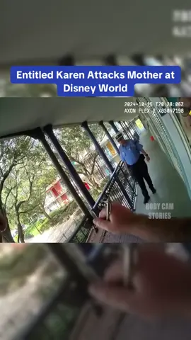 Entitled Karen Attacks Mother at Disney World #bodycamcops #karma #copsoftiktok 