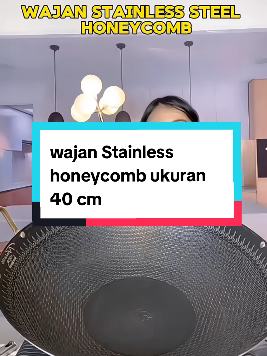 wajan Stainless steel honeycomb ukuran 40 cm  #wajan #wajanstainless #wajanantilengket #wajanhoneycomb #wajanmurah 