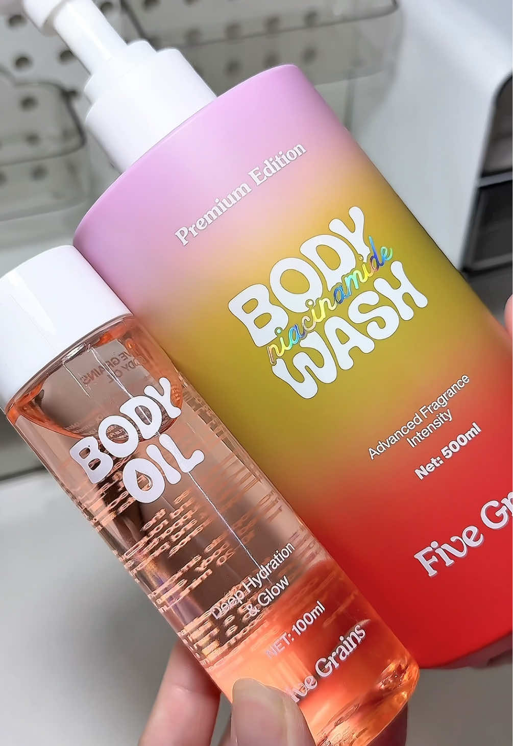 Mê cái combo này dữ á tr, da mịn mướt siu mê ✨#fivegrains #fivegrainsvietnam #bodyoil #suatam #comboduongsang