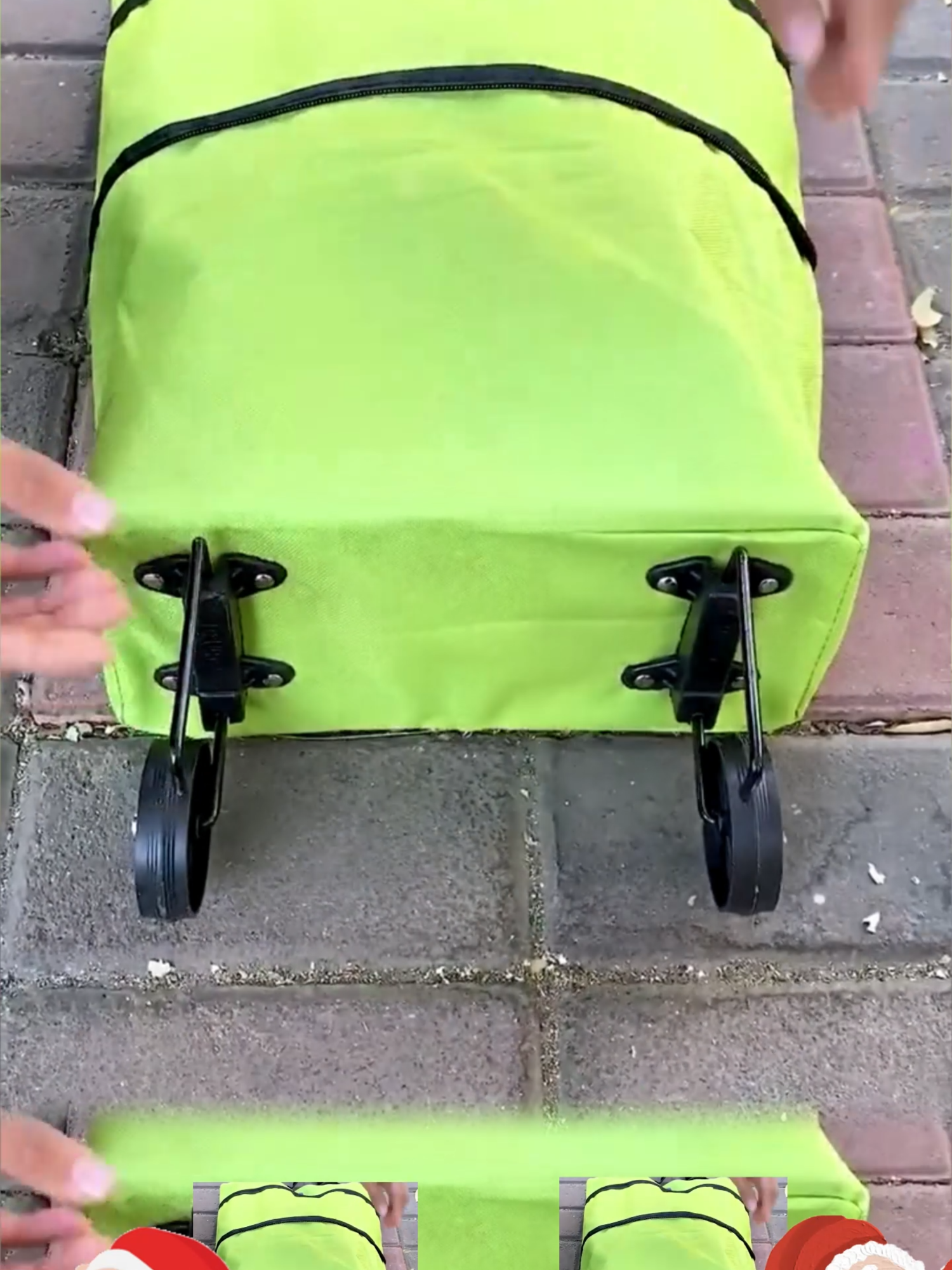 Foldable portable pull cart with built-in wheels, large capacity, perfect for supermarket and grocery shopping. #FoldableBag #tiktokshop #fyp #TikTokShopHolidayHaul #2025 #tiktok