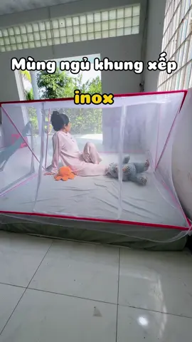 Khung inox có thêm cửa mùng nha #phuongdonha #mungkhungxep #munggapgon #mungngu @Phương Đồ Nhà  @Phương Đồ Nhà 