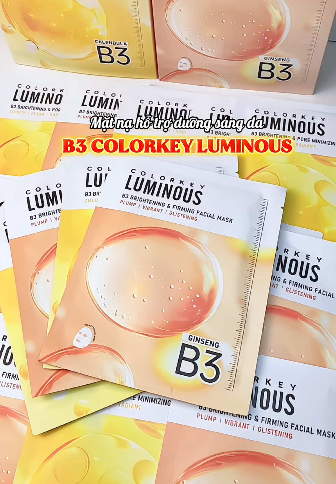 Các bà đã thử đắp dòng Mask B3 mới của nhà Colorkey chưa, thử liền đi mấy bà đắp thích lắm siêng đắp da sáng hẳn lun✨🥰 #colorkey #colorkeyluminous #masksangda #matnab3 #matnagiay 