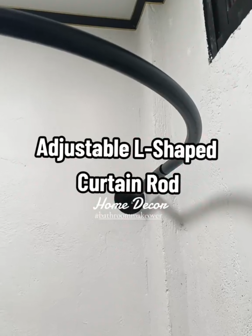 Discover the Extendable Curved Curtain Rod, a perfect addition to enhance the aesthetic of your bathroom. It's not only sturdy but also easy to install. Feel free to check it out now! #adjustablecurtainrod #bathroommakeover #curtainrod #bathroom 