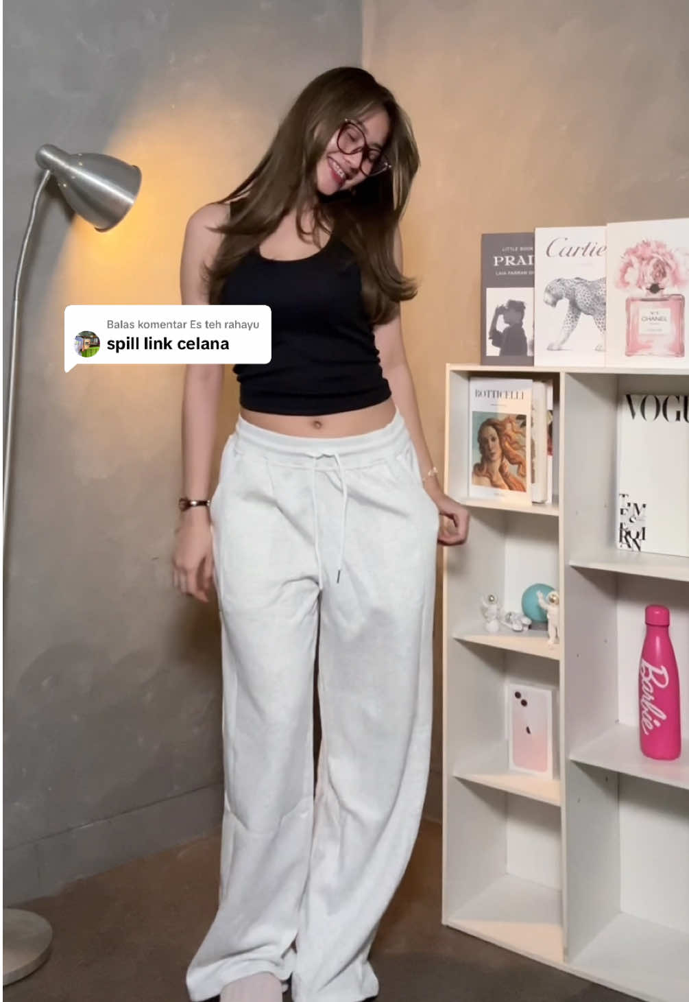 Membalas @Es teh rahayu aku pake putih abu-abu size L #sweatpants #jogger #joggerpants 