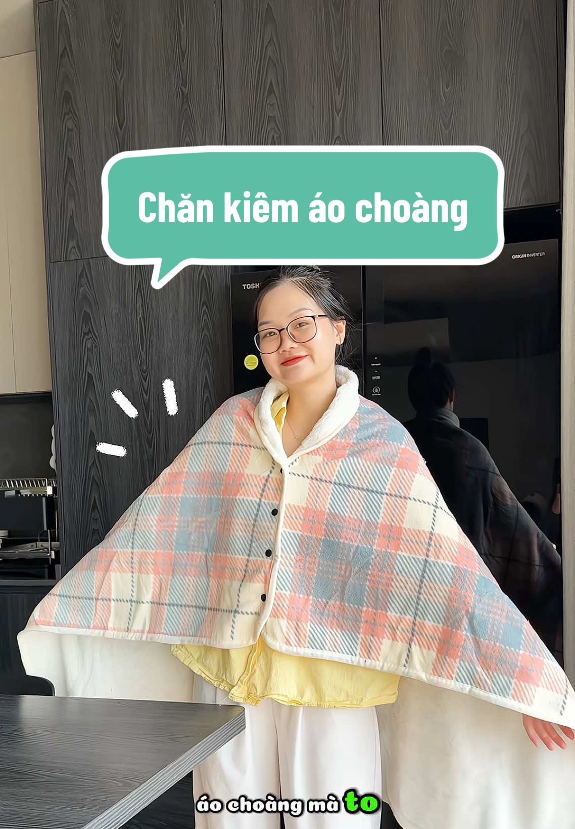 Mua chăn được luôn cái áo choàng #metayreview #chanam #aochoang #chanvanphong 