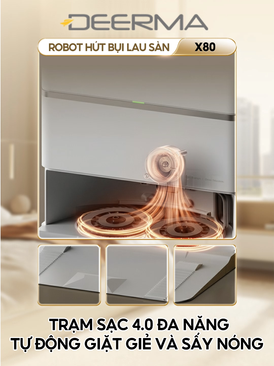 🤖 Robot hút bụi lau sàn đa năng Deerma X80 – làm sạch thông minh với laser 120° và trạm tự động 4.0. #robothutbuilausan #laser120° #tramlamsachdanang4.0 #deermax80 #deermavietnam #deermapremium #deermadaily