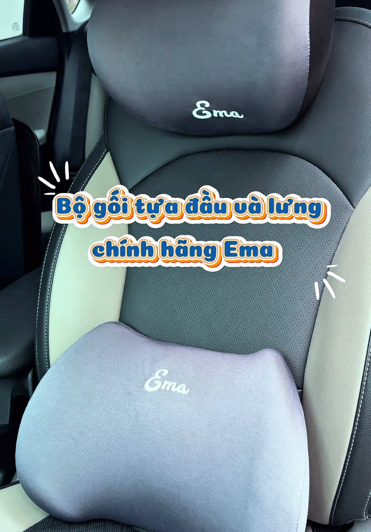 Bí quyết lái xe không đau mỏi lưng và cổ vai gáy của nhà mình là sắm ngay bộ gối tựa đầu và lưng chính hãng nhà Ema này ạ. Đảm bảo êm mà mê, chất lượng luôn ạ. #trending #xuhuong #car #noithatoto #phukien 